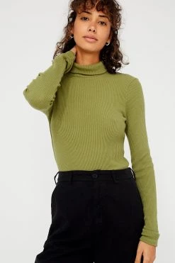 LACAUSA CLOTHING Sweater Rib Turtleneck LAST CHANCE