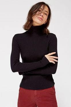 LACAUSA CLOTHING Sweater Rib Turtleneck TOPS