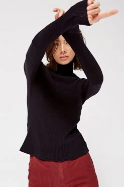 LACAUSA CLOTHING Sweater Rib Turtleneck TOPS