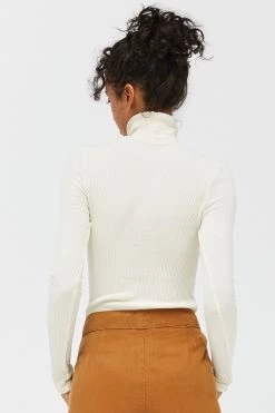 LACAUSA CLOTHING Sweater Rib Turtleneck TOPS