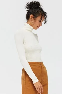 LACAUSA CLOTHING Sweater Rib Turtleneck TOPS