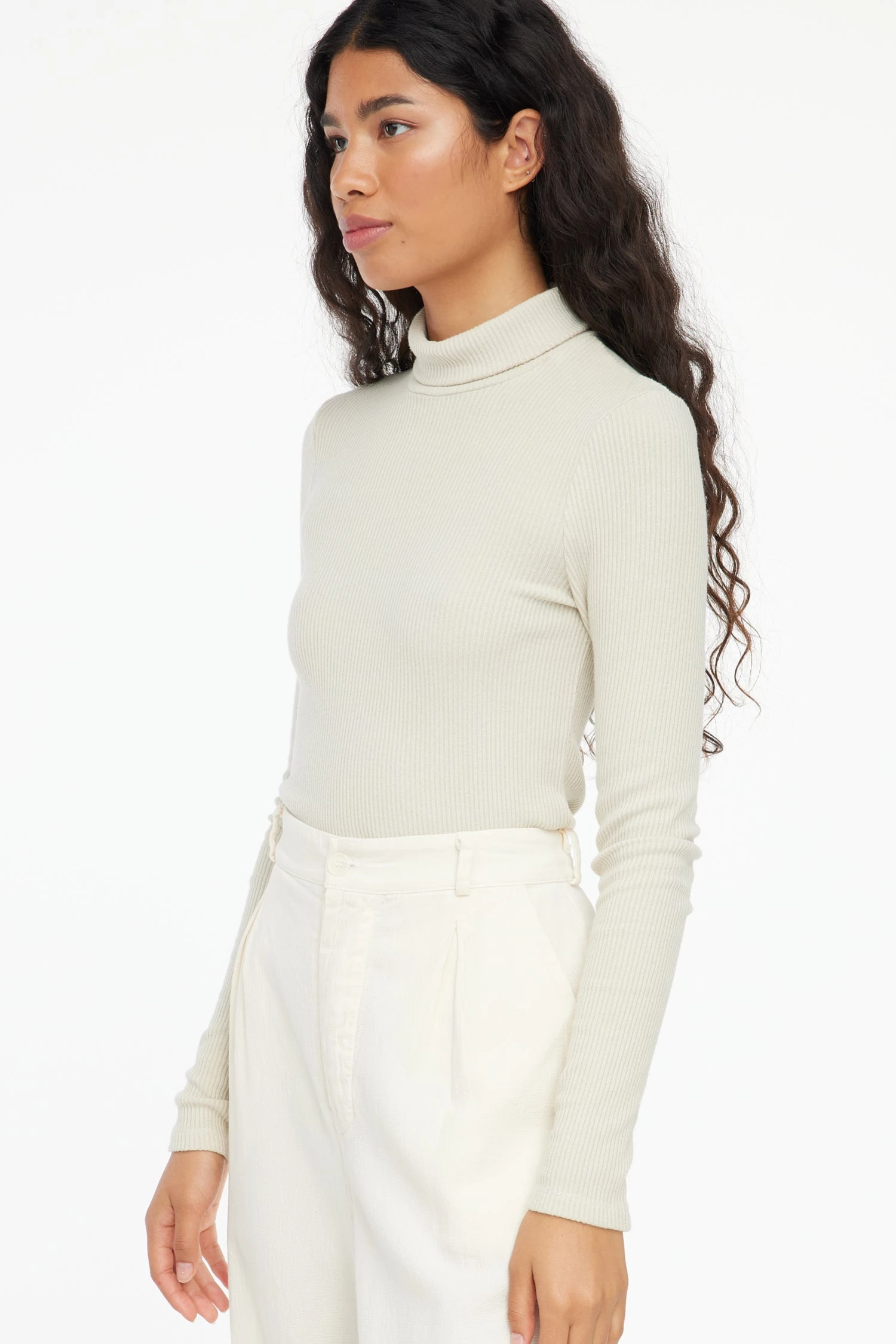 LACAUSA CLOTHING TOPS Sweater Rib Turtleneck 3 LACAUSA CLOTHING TOPS Sweater Rib Turtleneck