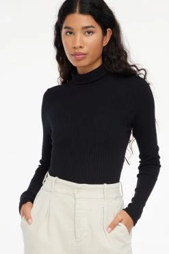 LACAUSA CLOTHING Sweater Rib Turtleneck TOPS