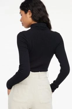 LACAUSA CLOTHING Sweater Rib Turtleneck TOPS