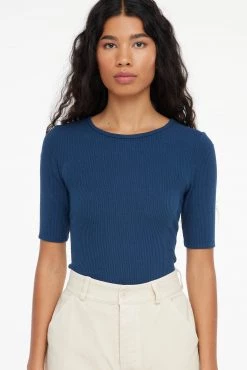 LACAUSA CLOTHING Sweater Rib Tee TOPS