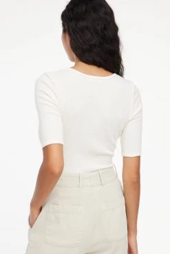 LACAUSA CLOTHING TOPS Sweater Rib Tee 6 LACAUSA CLOTHING TOPS Sweater Rib Tee