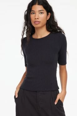 LACAUSA CLOTHING Sweater Rib Tee TOPS