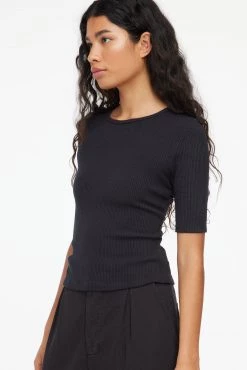 LACAUSA CLOTHING Sweater Rib Tee TOPS