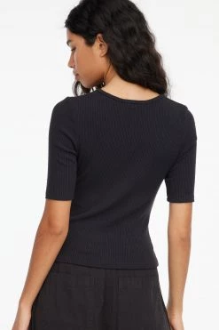LACAUSA CLOTHING Sweater Rib Tee TOPS
