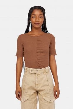 LACAUSA CLOTHING Ruched Tee TOPS