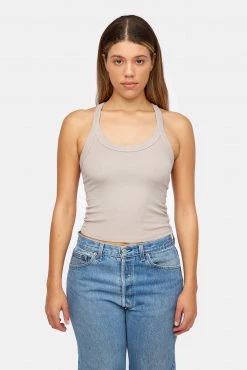 LACAUSA CLOTHING Ribbed Finn Tank TOPS