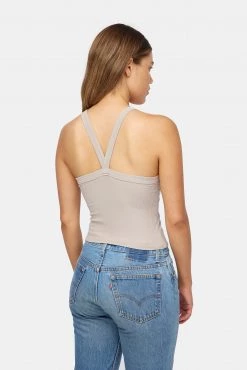 LACAUSA CLOTHING Ribbed Finn Tank TOPS